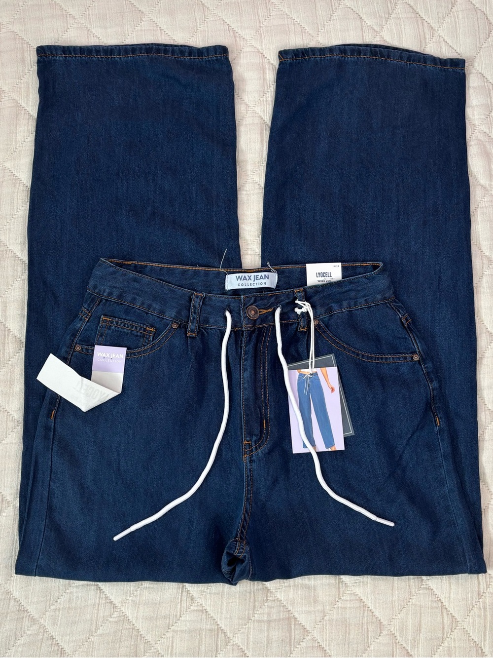 Wax Jean Collection Lyocell Wide Leg High Rise Women Jeans Sz 9/29 NWT -
